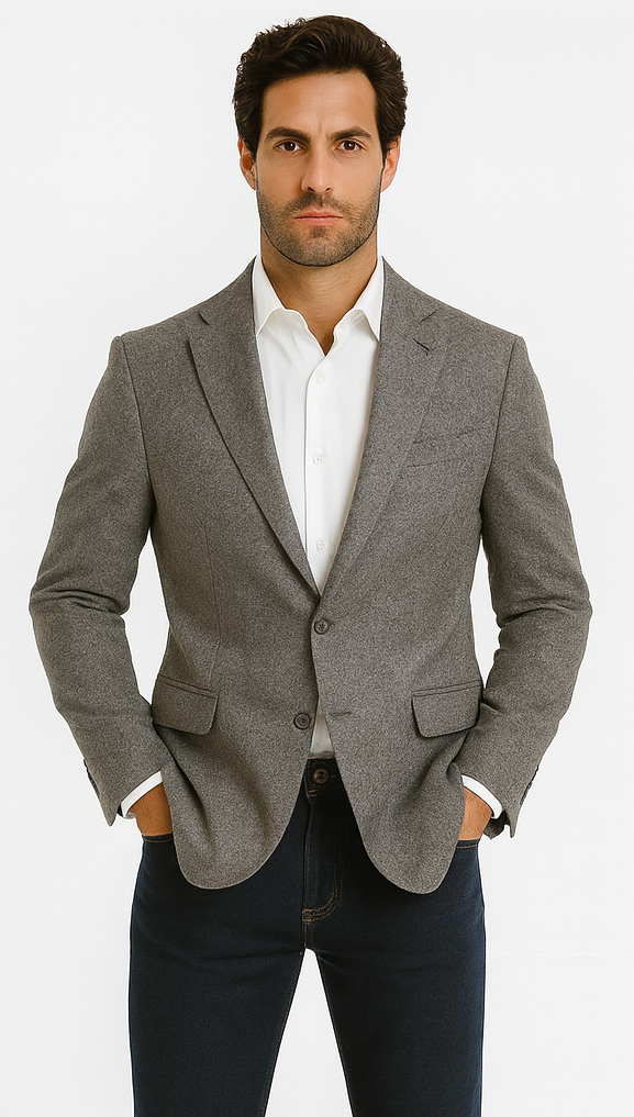 Men's Stacy Adams Vintage Professors Tweed Blazer in Grey - Grey