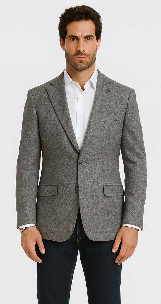 Men's Stacy Adams Vintage Professors Tweed Blazer in Grey - Grey