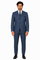 Mens Steel Blue 3-Button Classic Suit Formal Business Attire with Vest, Tie and Pocket Square