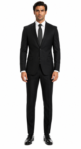 Men's Summer Linen Suit Black Man Side Vented Modern Fit Notch Lapel New Arrival 38 Short Jacket+32 Waist Adjustable 28to34)(Height: 5 4 to5 7 )(Neck