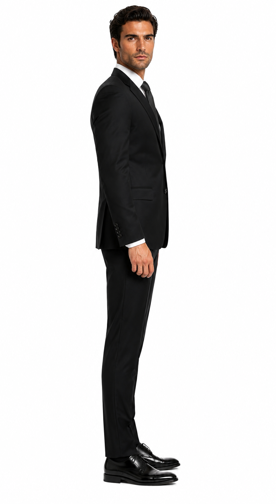 Mens Summer Linen suit - Black  Suit For Man Side Vented Modern Fit Notch Lapel - New Arrival