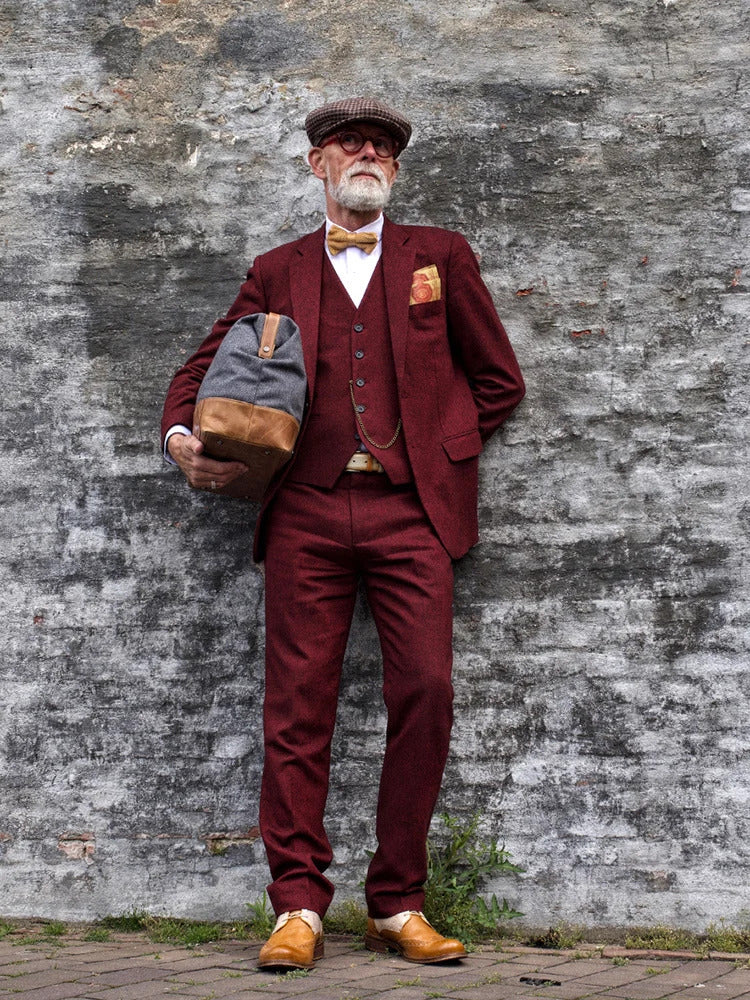Mens Tailored Suit | 3-piece Suit | Red Barleycorn | Scudboat | Peaky Blinders - 34 Short or Extra Small