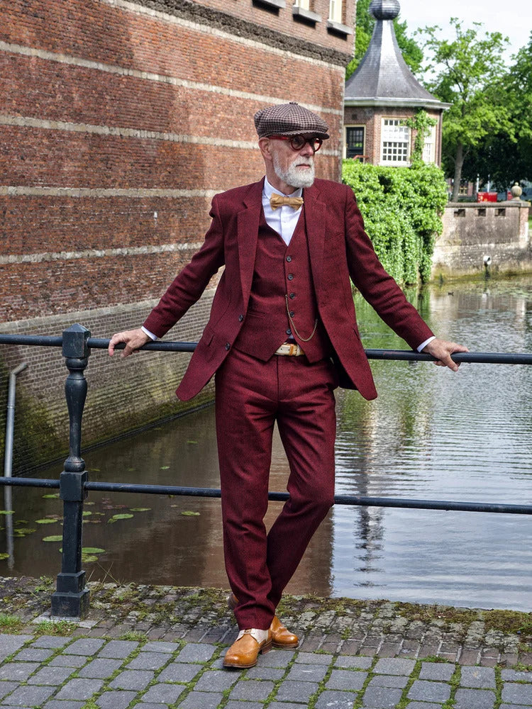 Mens Tailored Suit | 3-piece Suit | Red Barleycorn | Scudboat | Peaky Blinders - 34 Short or Extra Small