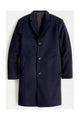Men's Three Button Notch Label Topcoat In Wool-Cashmere Navy