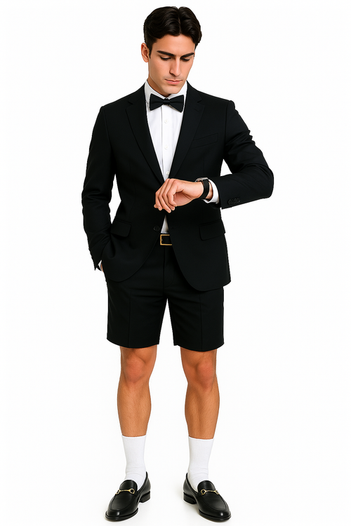 Mens Tuxedo Short-New Designer Collection