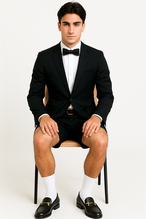 Mens Tuxedo Short-New Designer Collection