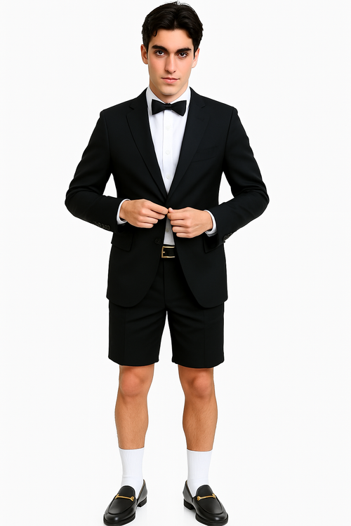 Mens Tuxedo Short-New Designer Collection