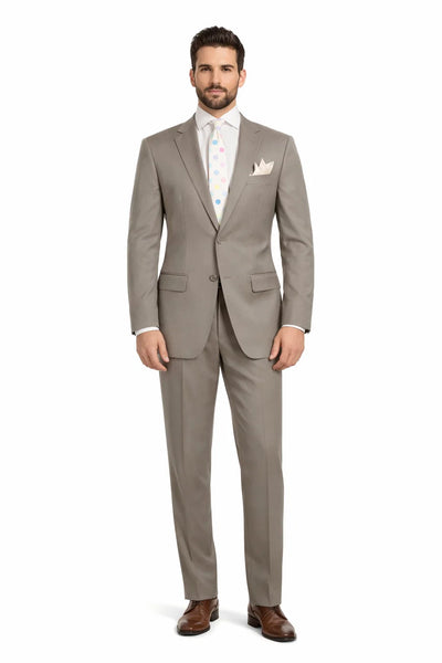 Men's Apollo King Beige Modern Fit Two-button Suit Tall 100% Wool Beige 34 Short Men's Apollo King Beige Modern Fit Two-button Suit Tall 100% Wool Beige 34 Short