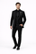 Mens Two Button Peak Lapel Suit Black