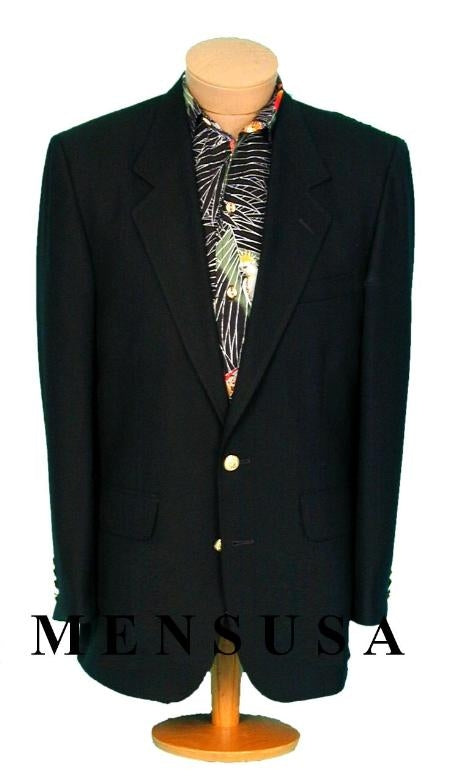 "Wholesale Mens Jackets - Wholesale Blazer - "2 Button Texture Black Blazer - USA 40 Short / Europe 50 Short