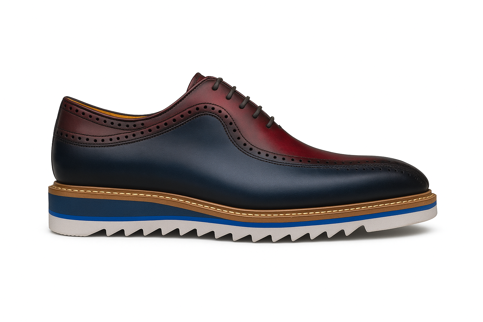 Carrucci Stylish Two-Tone Brogue Oxford