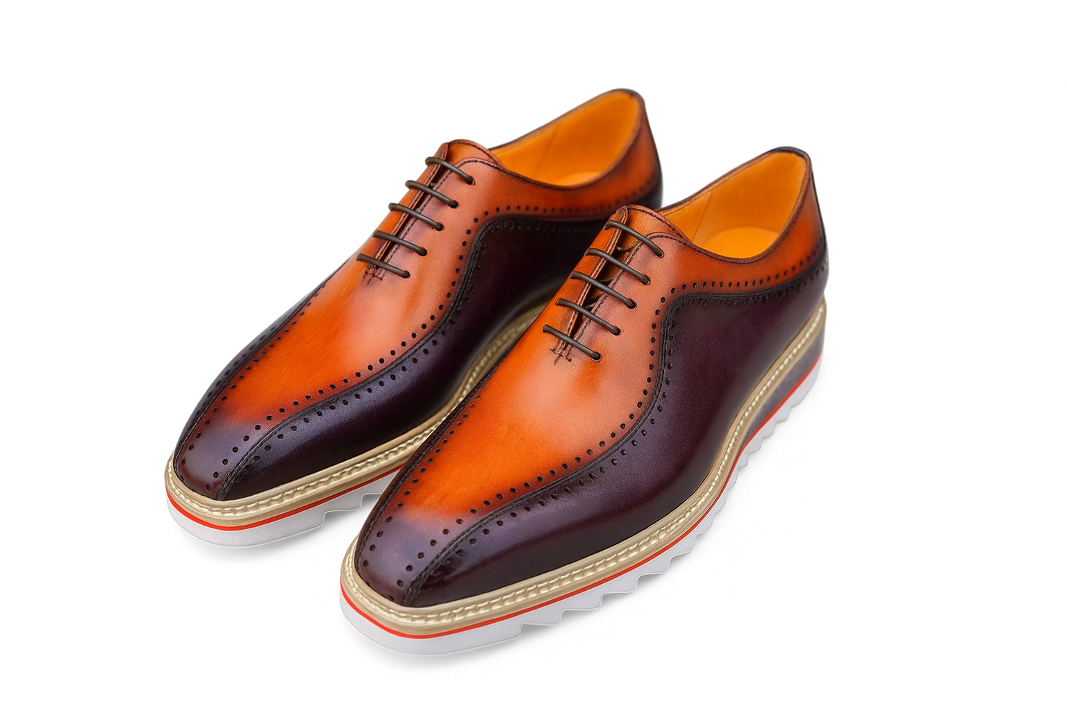 Carrucci Stylish Two-Tone Brogue Oxford - 8.5