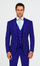Mens Vested Gangster Pinstripe 1920's Suit in Blue