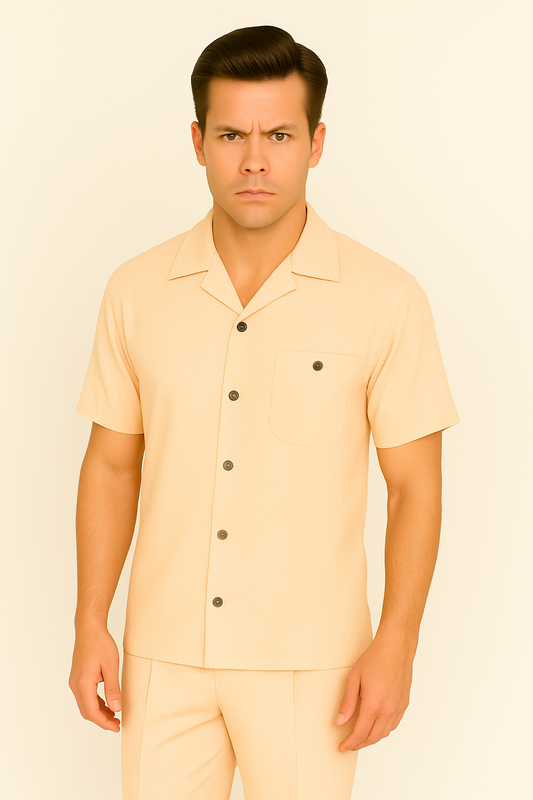 Mens Walking Suit in Color melon leisure suit causal Matching Shirt and Pants $99