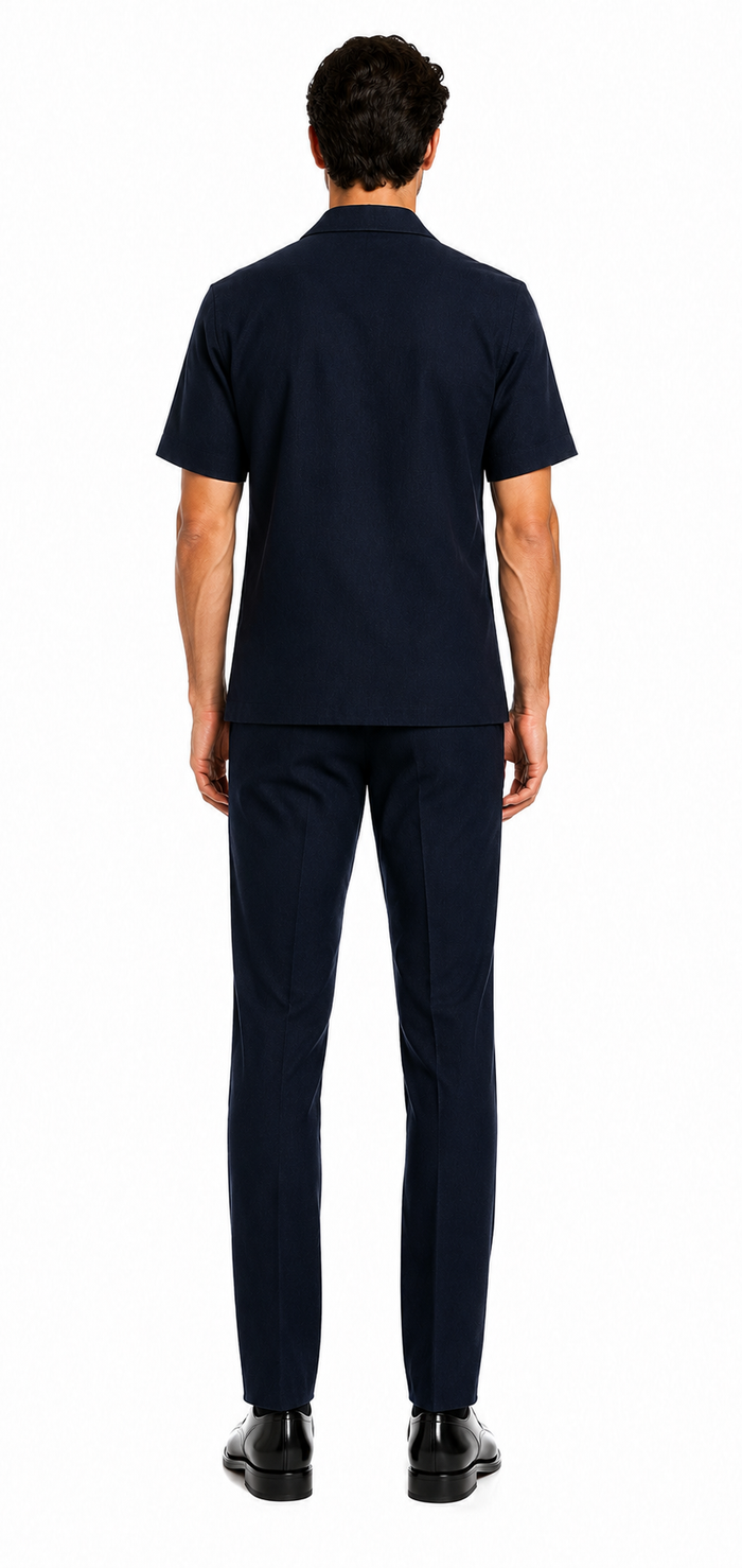 Mens Walking Suit in Color navy leisure suit casual Matching Shirt and Pants $99