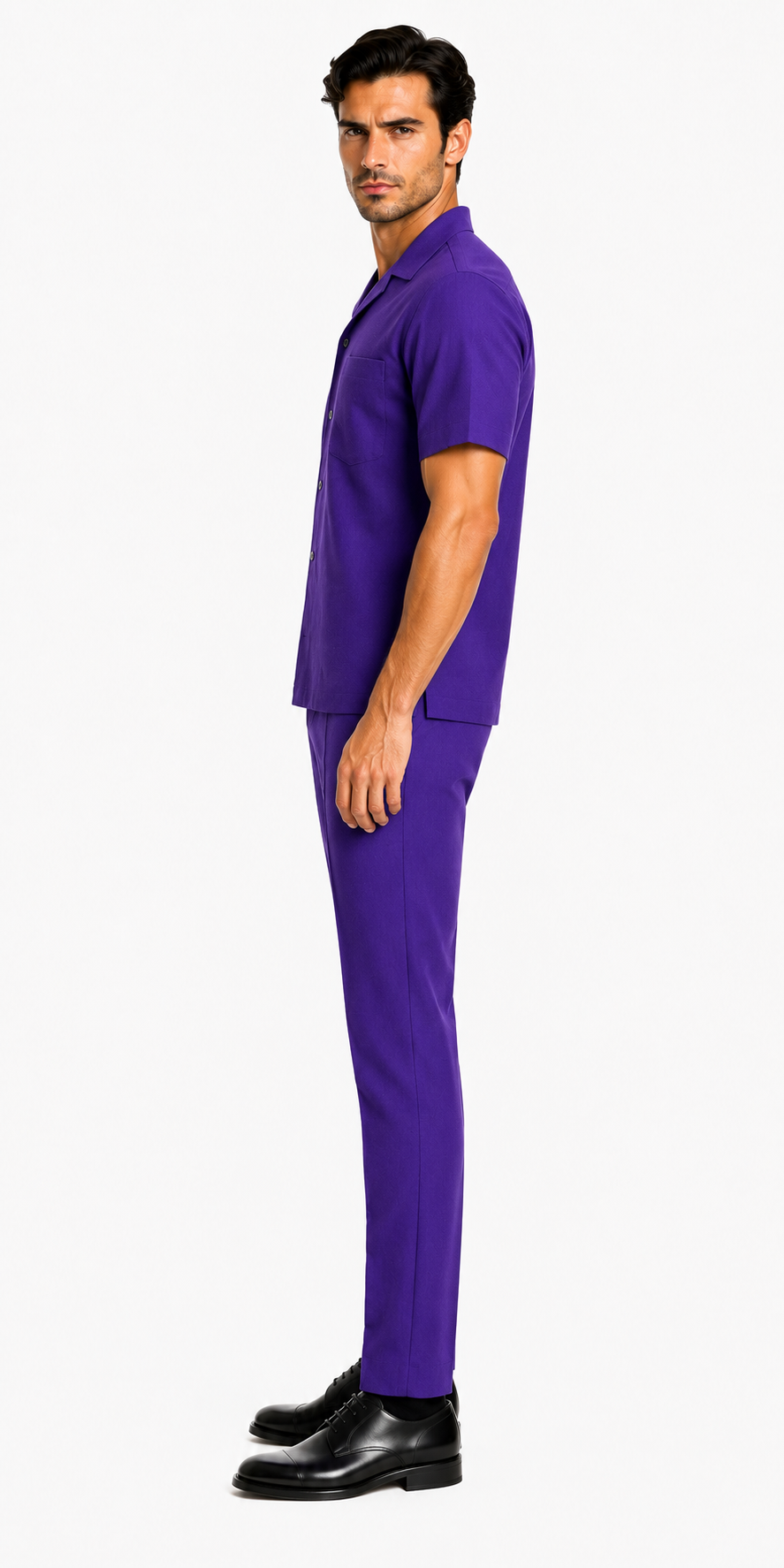 Mens Walking Suit in Color purple leisure suit casual Matching Shirt and Pants $99