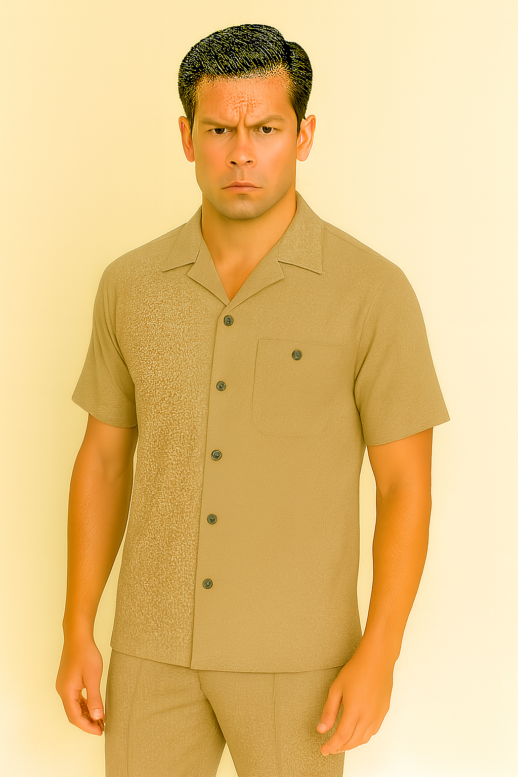 Mens Walking Suit in Color safari  leisure suit causal Matching Shirt and Pants $99 - 5X/54