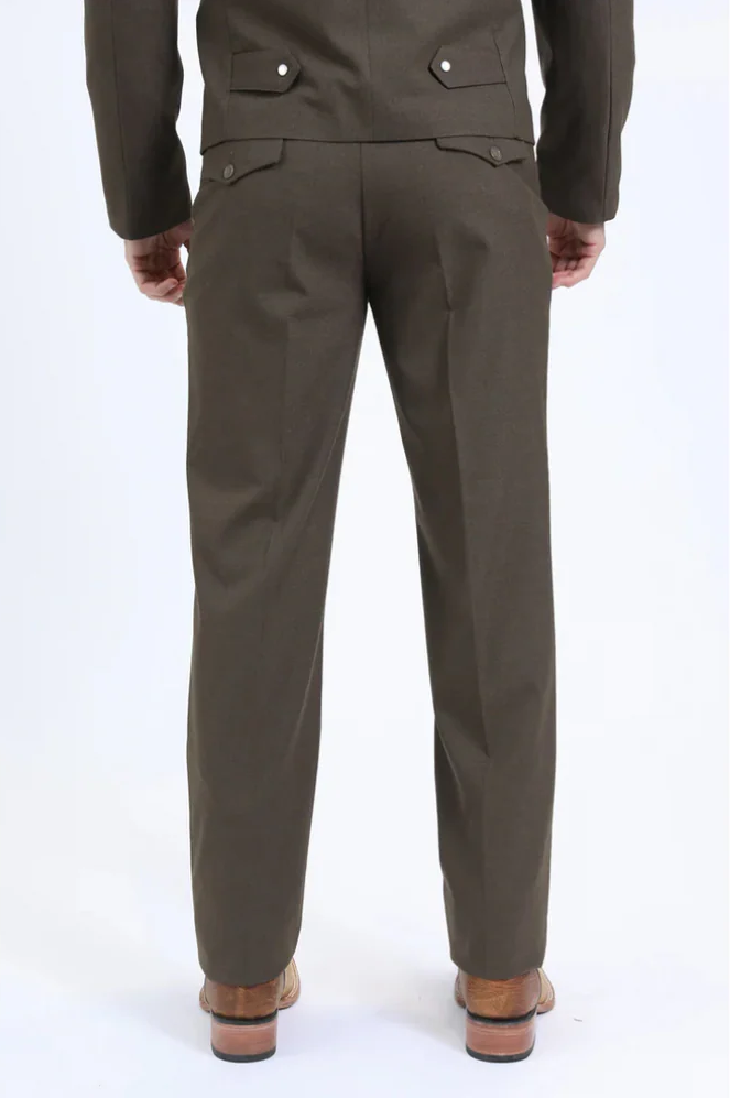 Men's Western Sport Suit - Brown - 58 Long or 58 Regular Jacket+52/54 Adjustable Pants (Fabric: poly/rayon blend)