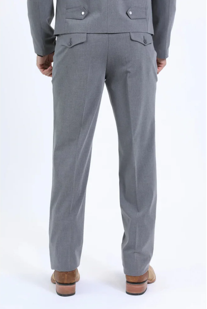 Men's Western Sport Suit - Grey - 58 Long or 58 Regular Jacket+52/54 Adjustable Pants (Fabric: poly/rayon blend)