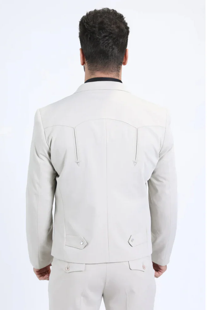 Men's Western Sport Suit - White - 36 Short