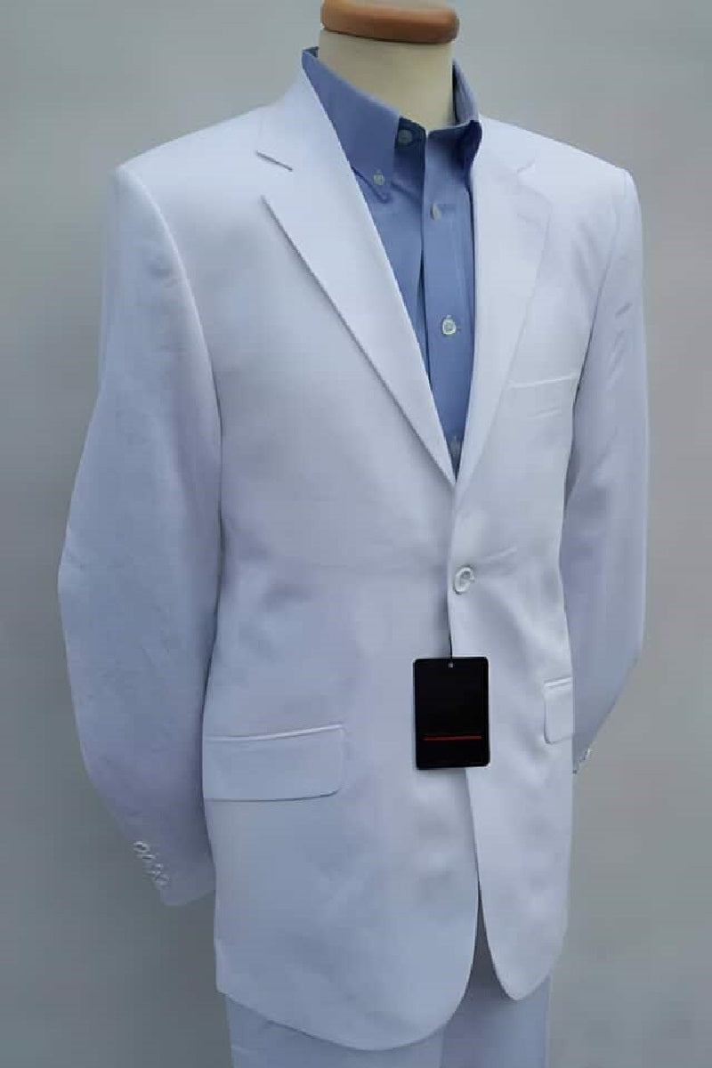Mens Big and Tall Linen Suits -White Summer Fabric Suit - 38 Short Jacket+32 Waist Adjustable 28to34)(Height: 5’4”to5’7”)(Neck 15-16.5)S-M)ggg