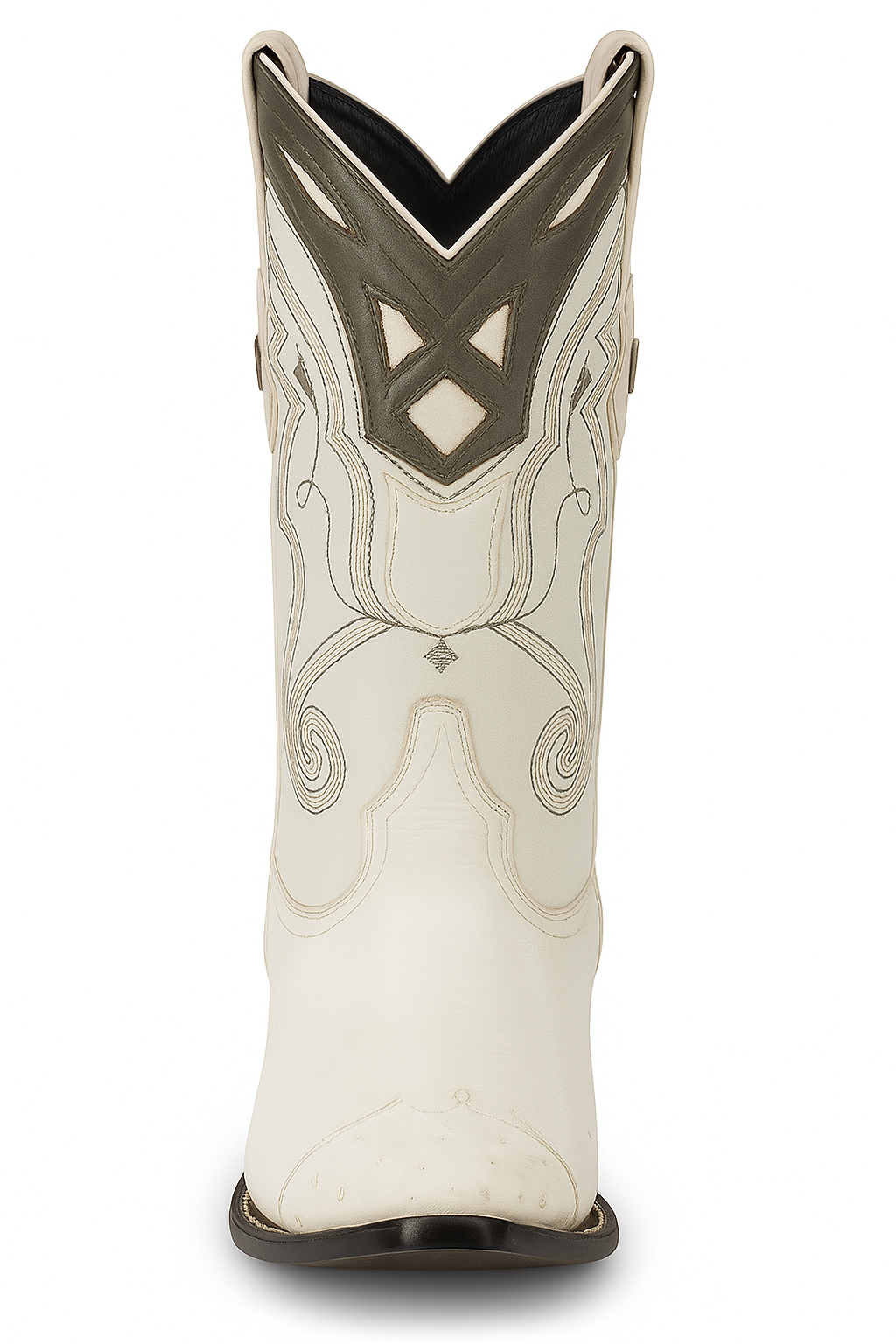 Men's Wild West Smooth Ostrich Skin 3X Toe Boots 29504-B - 6