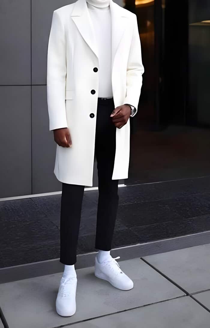 Mens White Overcoat - White Topcoat For Men