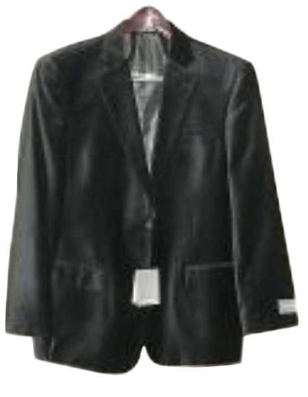 "Wholesale Mens Jackets - Wholesale Blazer - "Black Soft Velvet Coat Blazer - USA 40 Short / Europe 50 Short