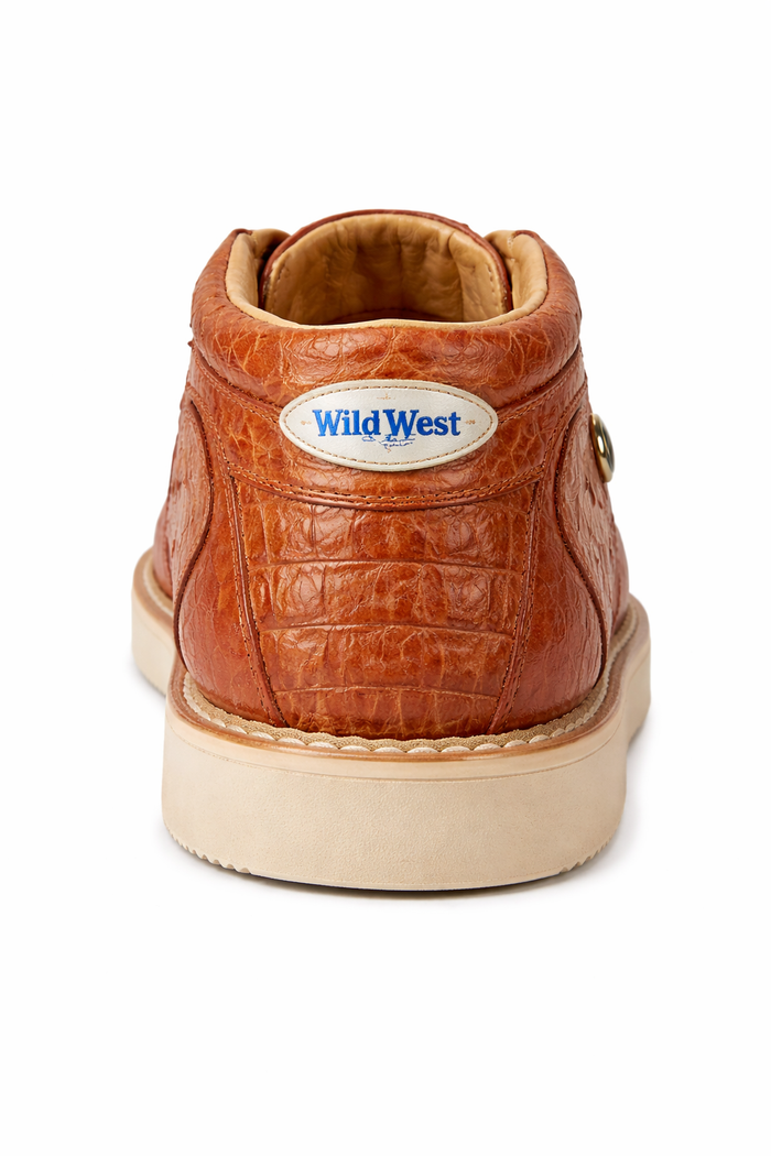 Men's Wild West Boots Caiman and Ostrich Skin Shoe 2ZA050203