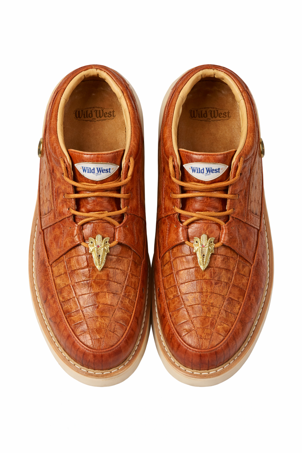 Men's Wild West Boots Caiman and Ostrich Skin Shoe 2ZA050203