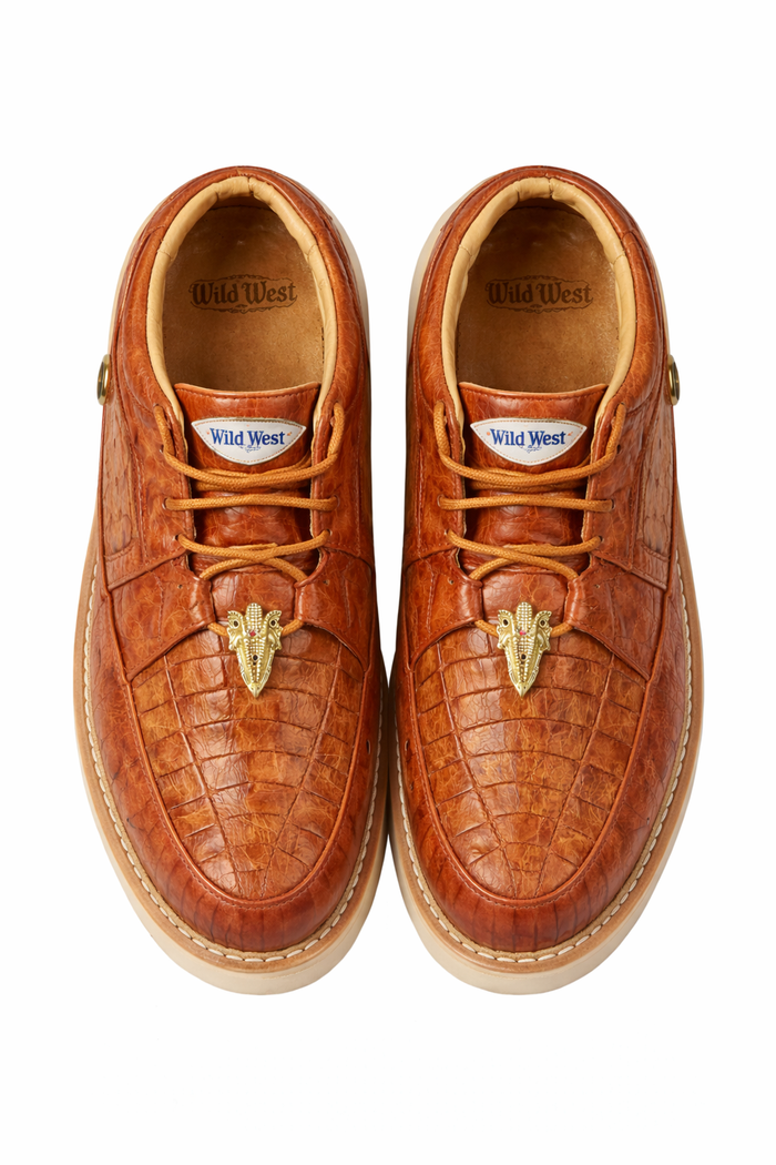 Men's Wild West Boots Caiman and Ostrich Skin Shoe 2ZA050203