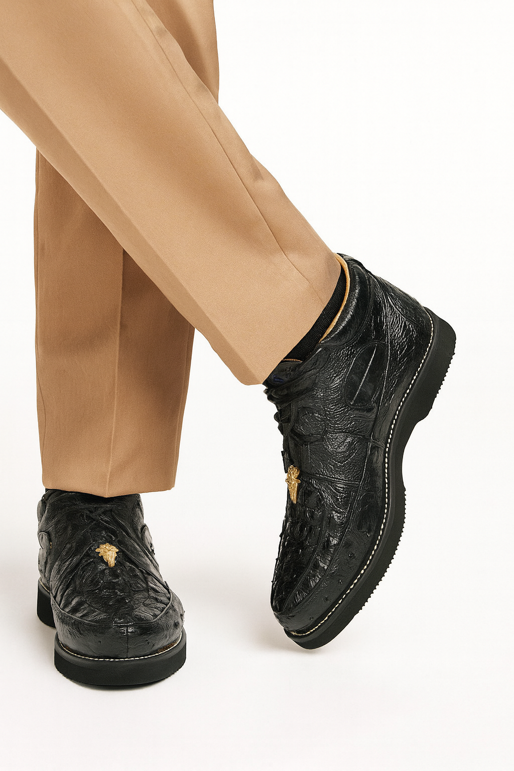 Men's Wild West Boots Caiman and Ostrich Skin Shoe 2ZA050205 - 6