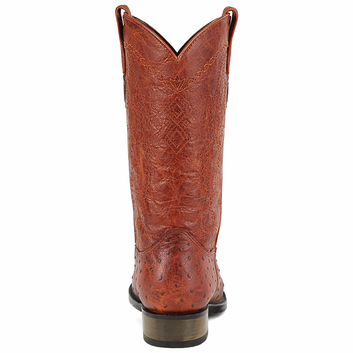 Men's Wild West Ostrich Skin 3X Toe Boots 29503-B-New Designer Collection