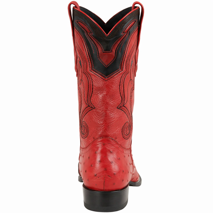 Men's Wild West Ostrich Skin 3X Toe Boots 29503-B-New Designer Collection