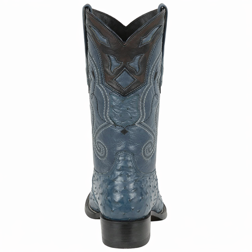 Men's Wild West Ostrich Skin 3X Toe Boots 29503-B-New Designer Collection