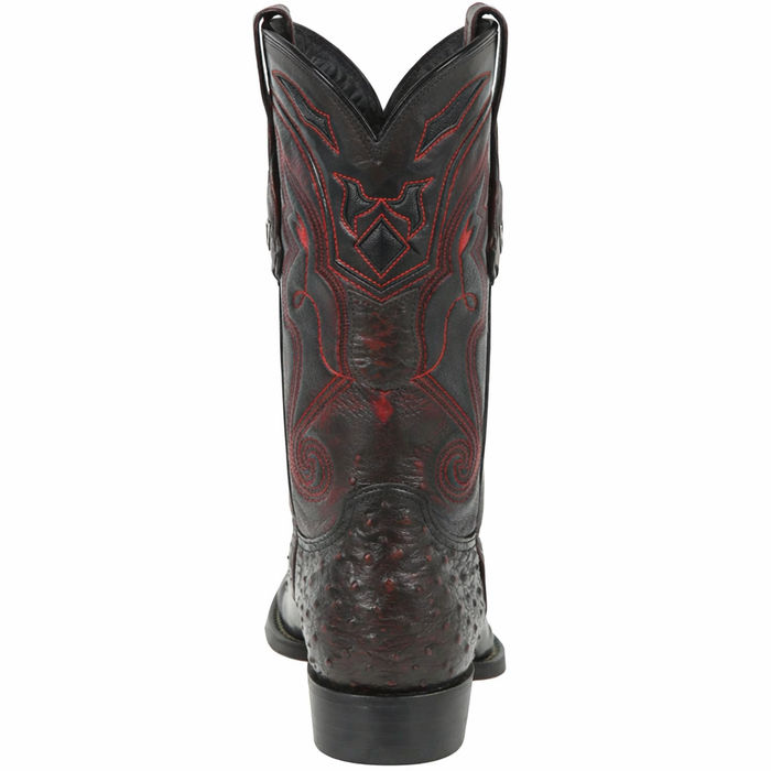 Men's Wild West Ostrich Skin 3X Toe Boots 29503-B-New Designer Collection