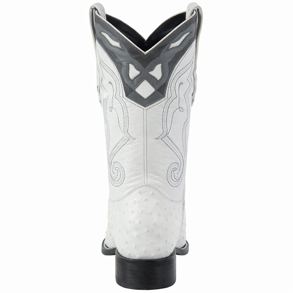 Men's Wild West Ostrich Skin 3X Toe Boots 29503-B-New Designer Collection - 6