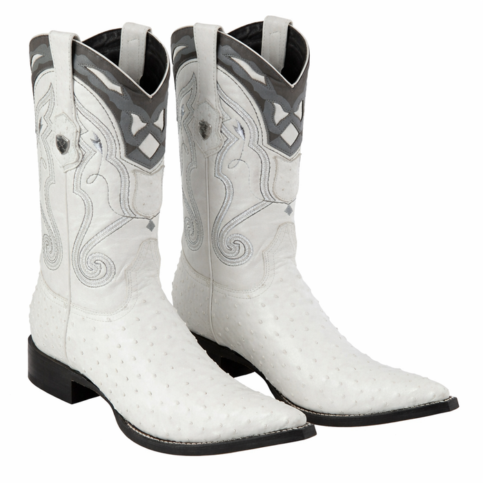 Men's Wild West Ostrich Skin 3X Toe Boots 29503-B-New Designer Collection