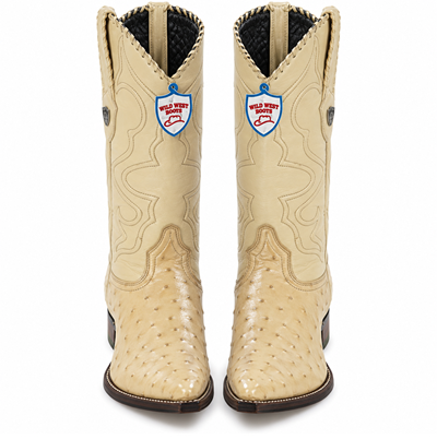 Men's Wild West Ostrich Skin 3X Toe Boots 29503-B