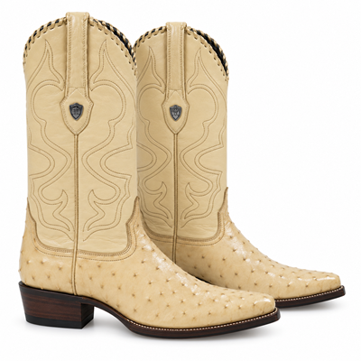 Men's Wild West Ostrich Skin 3X Toe Boots 29503-B