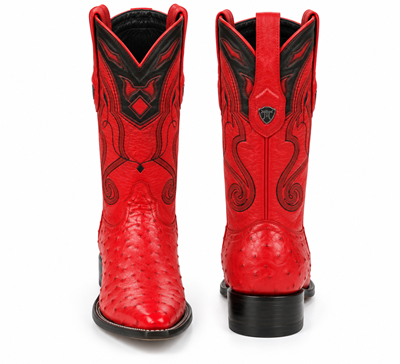 Men's Wild West Ostrich Skin 3X Toe Boots 29503-B