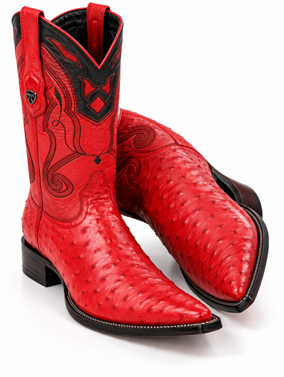 Men's Wild West Ostrich Skin 3X Toe Boots 29503-B