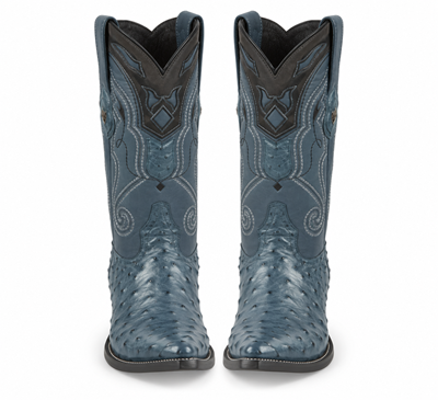 Men's Wild West Ostrich Skin 3X Toe Boots 29503-B