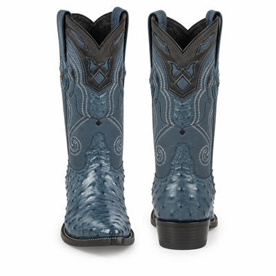 Men's Wild West Ostrich Skin 3X Toe Boots 29503-B