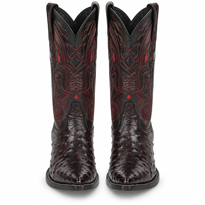 Men's Wild West Ostrich Skin 3X Toe Boots 29503-B