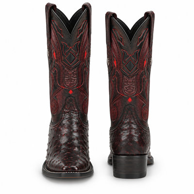 Men's Wild West Ostrich Skin 3X Toe Boots 29503-B