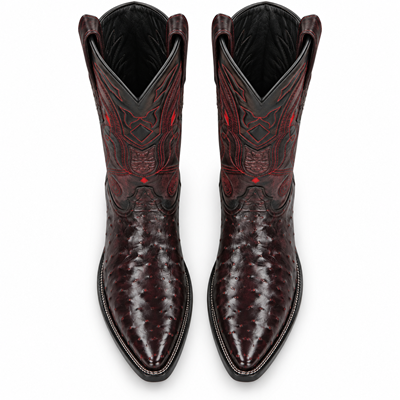 Men's Wild West Ostrich Skin 3X Toe Boots 29503-B