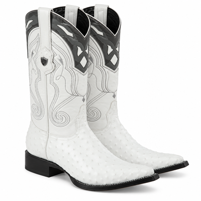 Men's Wild West Ostrich Skin 3X Toe Boots 29503-B