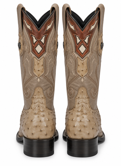 Men's Wild West Ostrich Skin 3X Toe Boots 29503-B