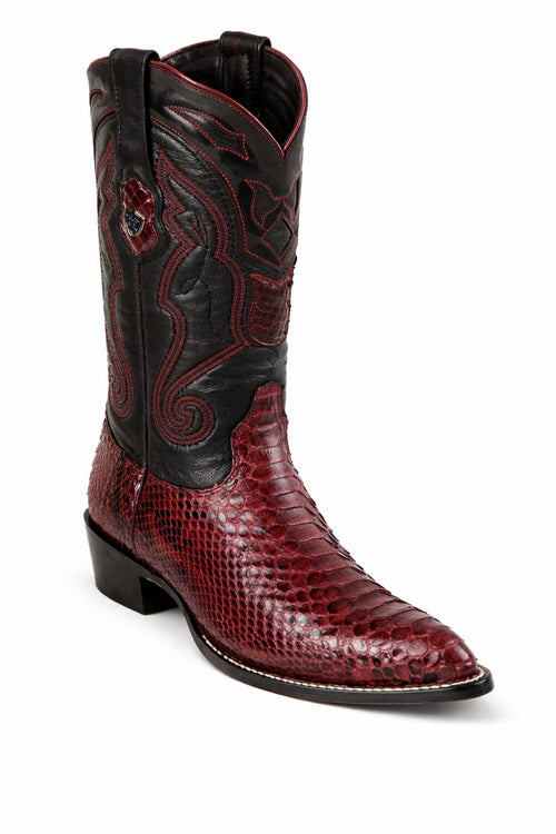 Men's Wild West Python Skin J Toe Boots 29957-New Designer Collection